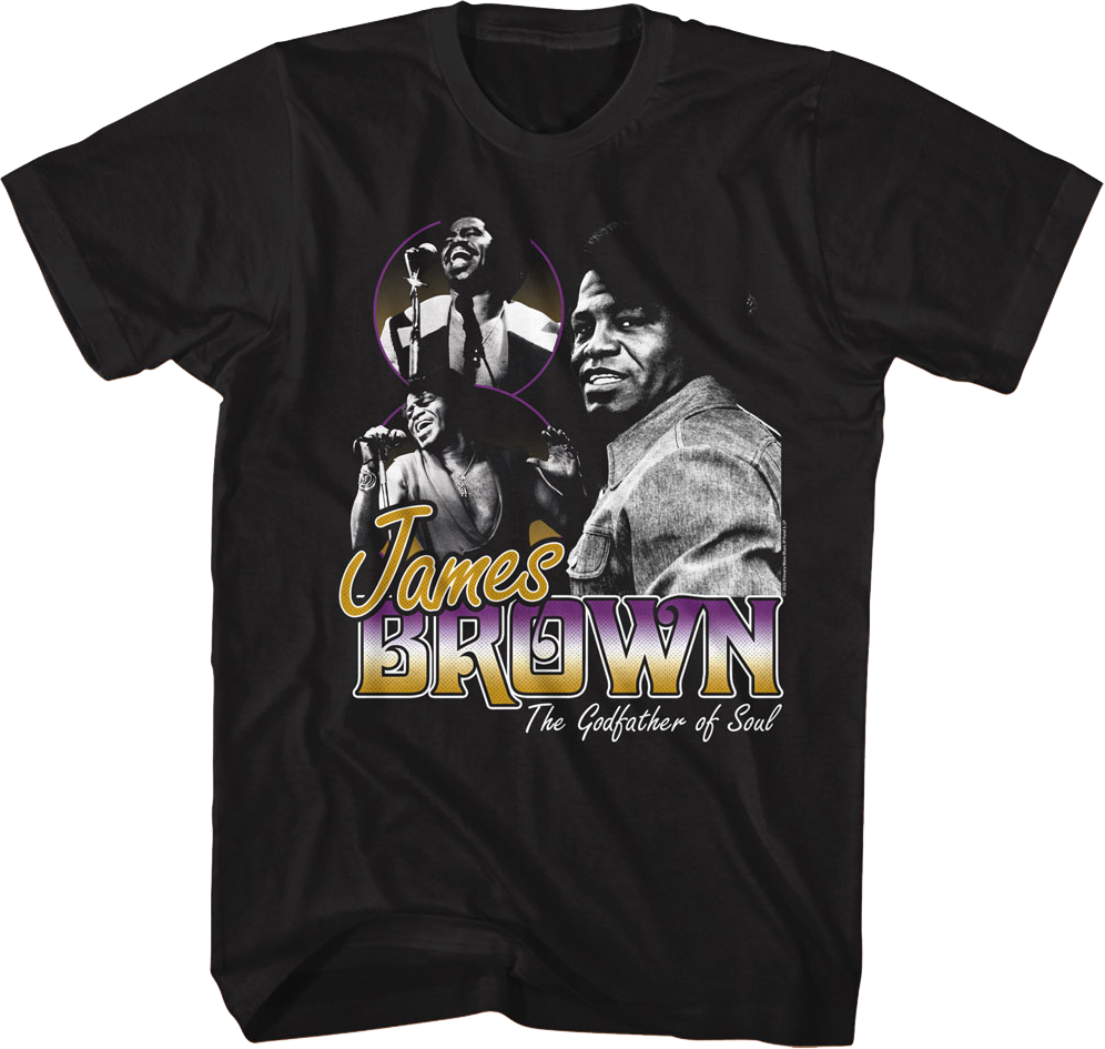 James Brown 'Holding Mic' (Black) T-Shirt ¦ Eyesore Merch James Brown 'Holding Mic' (Black) T-Shirt ¦ Eyesore Merch
