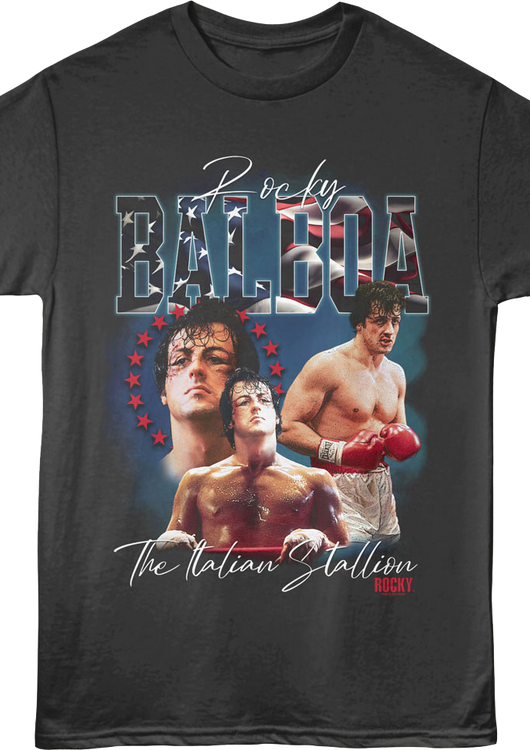 The Italian Stallion Collage Rocky T-Shirt - main product image