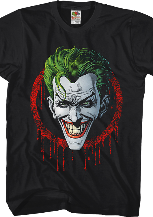 The Joker Dripping Blood DC Comics T-Shirt - main product image