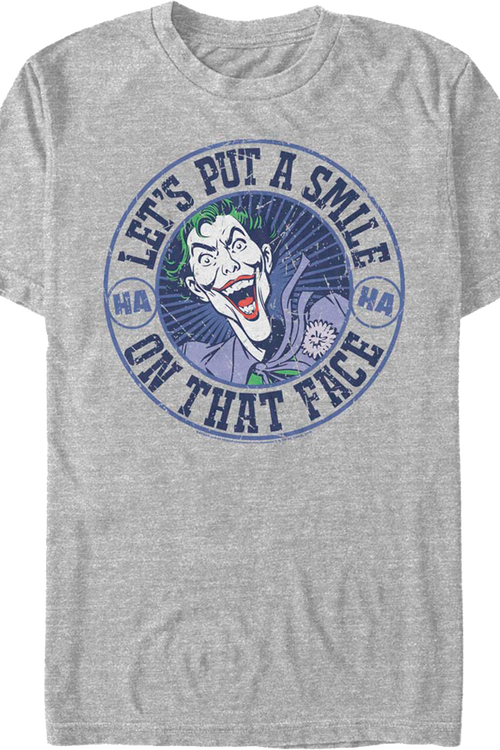 The Joker Let's Put A Smile On That Face DC Comics T-Shirtmain product image
