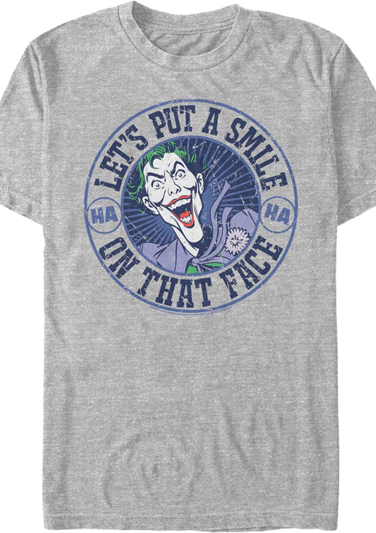 The Joker Let's Put A Smile On That Face DC Comics T-Shirt - main product image