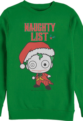 The Joker Naughty List DC Comics Christmas Sweatshirt