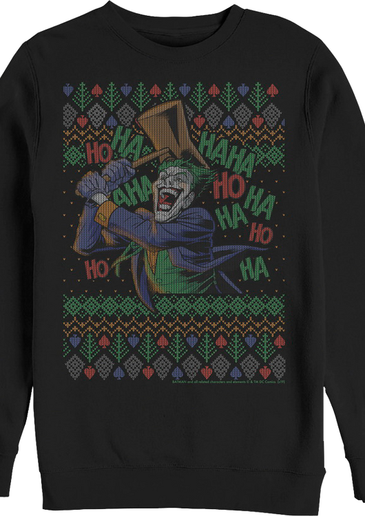 The Joker Ugly Faux Knit DC Comics Sweatshirt - main product image