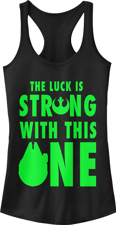 Ladies The Luck Is Strong With This One Star Wars Racerback Tank Top - main product image