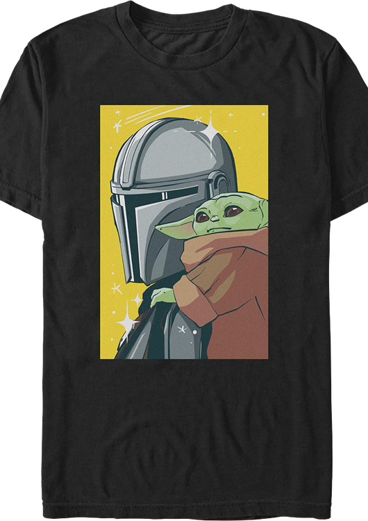 The Mandalorian And Grogu Illustration Star Wars T-Shirt - main product image