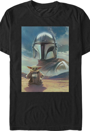 The Mandalorian And Grogu Poster Star Wars T-Shirt
