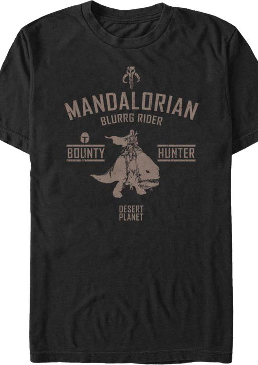 The Mandalorian Blurrg Rider Star Wars T-Shirt - main product image