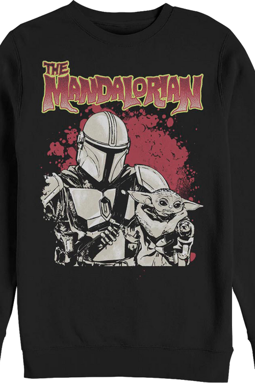 The Mandalorian Bounty Hunter And Child Star Wars Sweatshirtmain product image