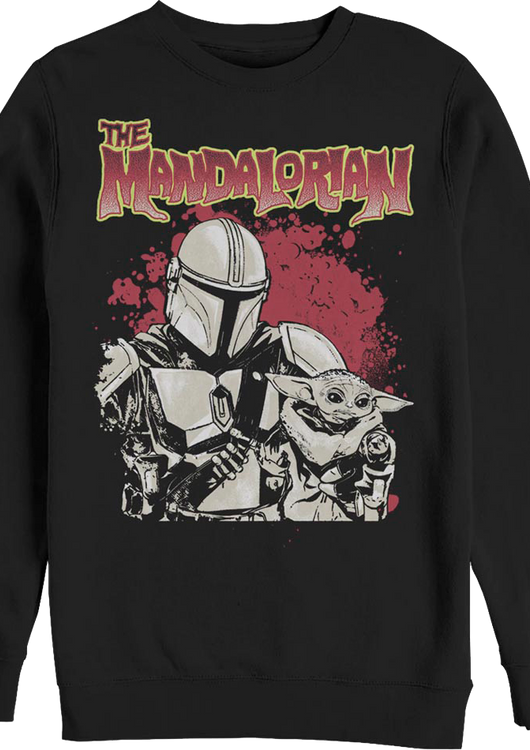 The Mandalorian Bounty Hunter And Child Star Wars Sweatshirt - main product image