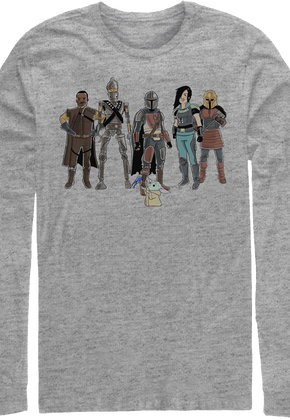 The Mandalorian Character Sketches Star Wars Long Sleeve Shirt