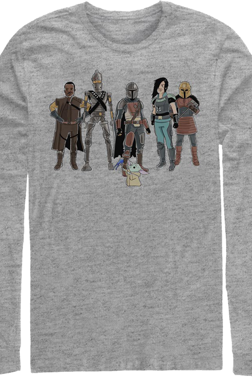 The Mandalorian Character Sketches Star Wars Long Sleeve Shirtmain product image