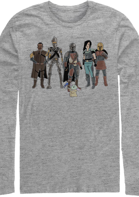 The Mandalorian Character Sketches Star Wars Long Sleeve Shirt - main product image