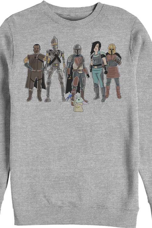 The Mandalorian Character Sketches Star Wars Sweatshirtmain product image