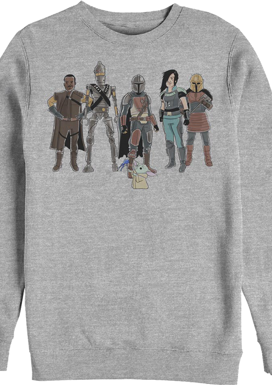 The Mandalorian Character Sketches Star Wars Sweatshirt - main product image
