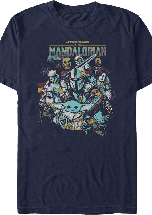 The Mandalorian Collage Star Wars T-Shirt - main product image