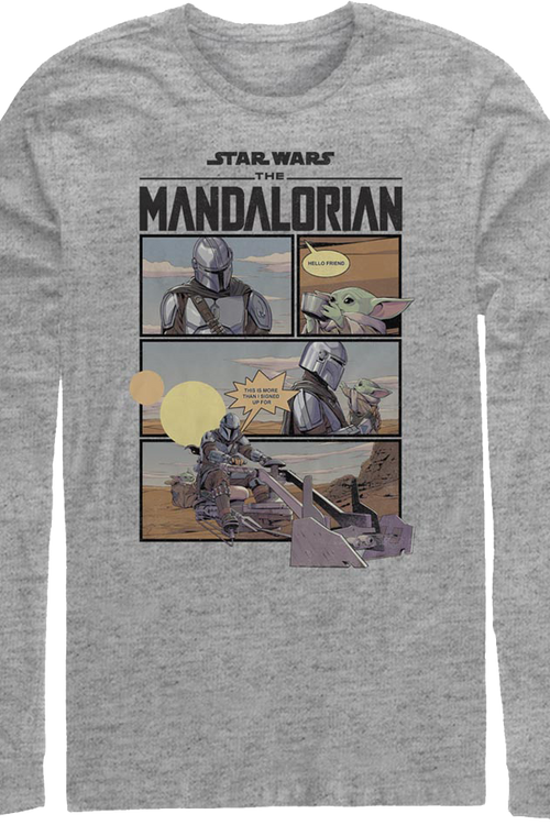 The Mandalorian Comic Book Panels Star Wars Long Sleeve Shirtmain product image