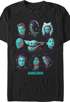 The Mandalorian Galaxy Collage Star Wars T-Shirt