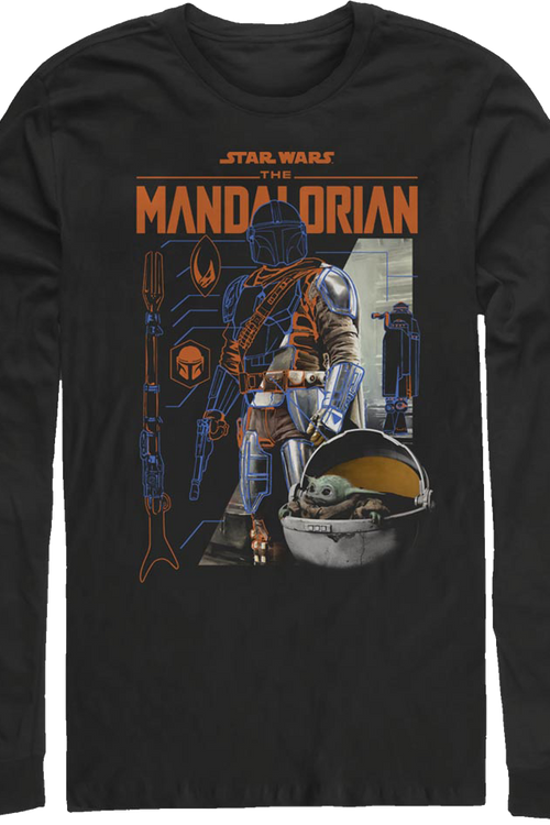 The Mandalorian Outlines Star Wars Long Sleeve Shirtmain product image