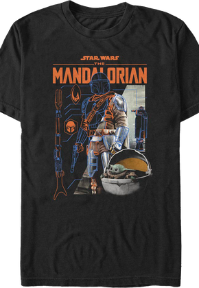 The Mandalorian Outlines Star Wars T-Shirt