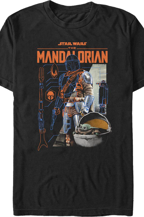 The Mandalorian Outlines Star Wars T-Shirt - main product image
