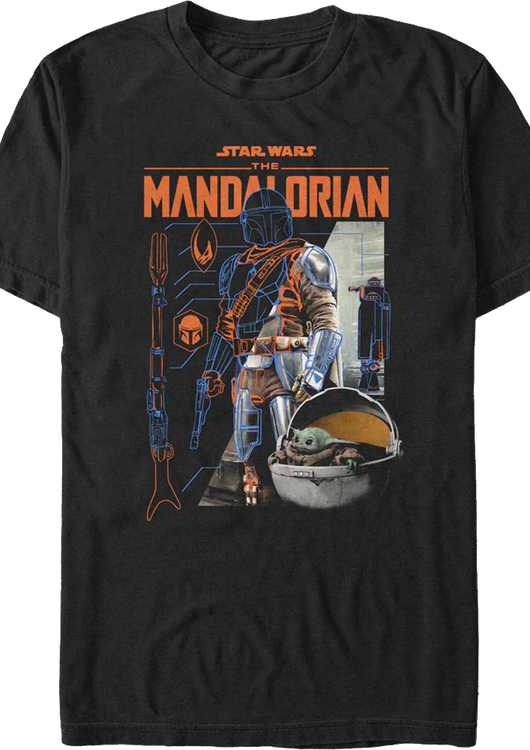 The Mandalorian Outlines Star Wars T-Shirt - main product image