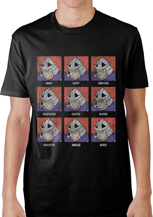 The Many Moods of Shredder Teenage Mutant Ninja Turtles T-Shirt - main product image