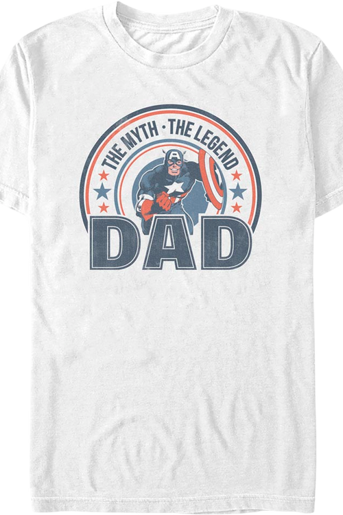 The Myth The Legend Dad Captain America Marvel Comics T-Shirtmain product image