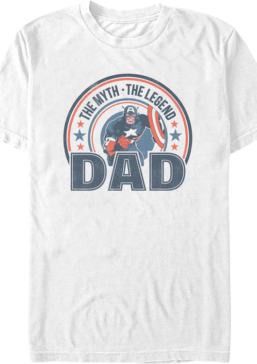 The Myth The Legend Dad Captain America Marvel Comics T-Shirt - main product image