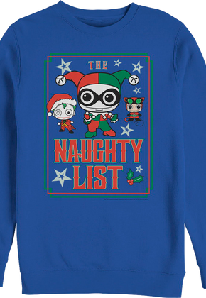 The Naughty List DC Comics Christmas Sweatshirt
