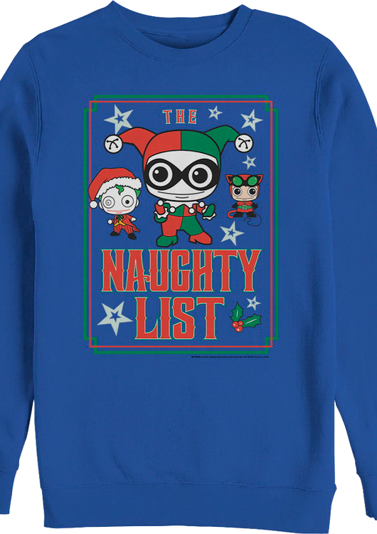 The Naughty List DC Comics Christmas Sweatshirt - main product image