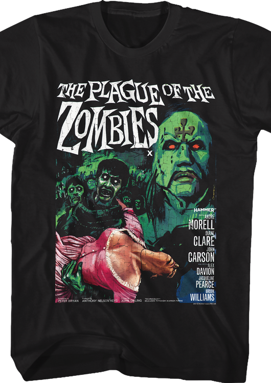 The Plague Of The Zombies Hammer Films T-Shirt - main product image