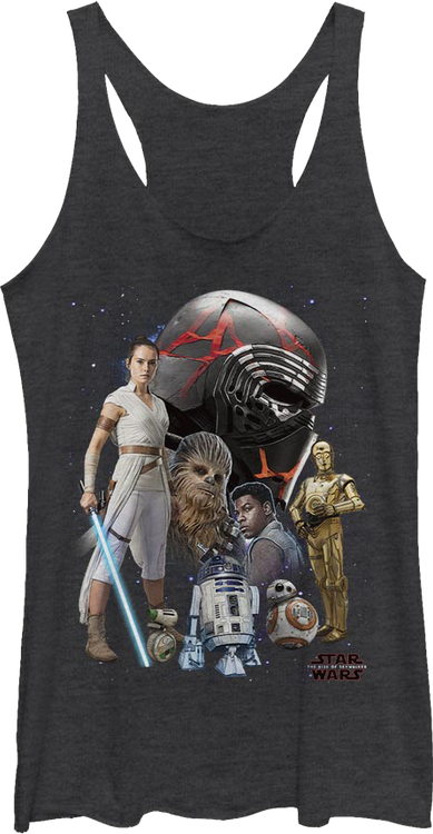 Ladies The Rise Of Skywalker Collage Racerback Tank Top - main product image