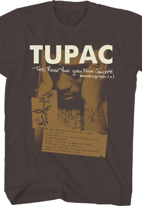 The Rose That Grew From Concrete Tupac Shakur T-Shirt