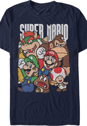 The Stars of Super Mario Bros. Nintendo T-Shirt