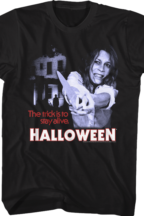 The Trick Is To Stay Alive Halloween T-Shirtmain product image