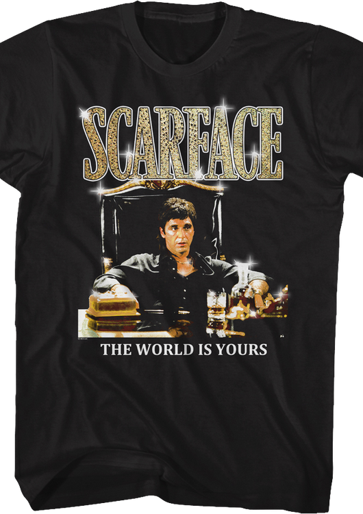 The World Is Yours Sparkling Logo Scarface T-Shirt - main product image