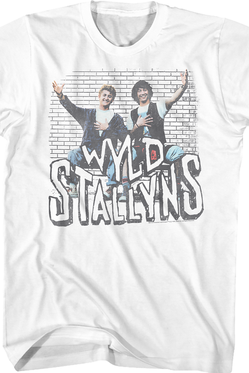 Wyld Stallyns Brick Wall Bill and Ted's Excellent Adventure T-Shirt - main product image