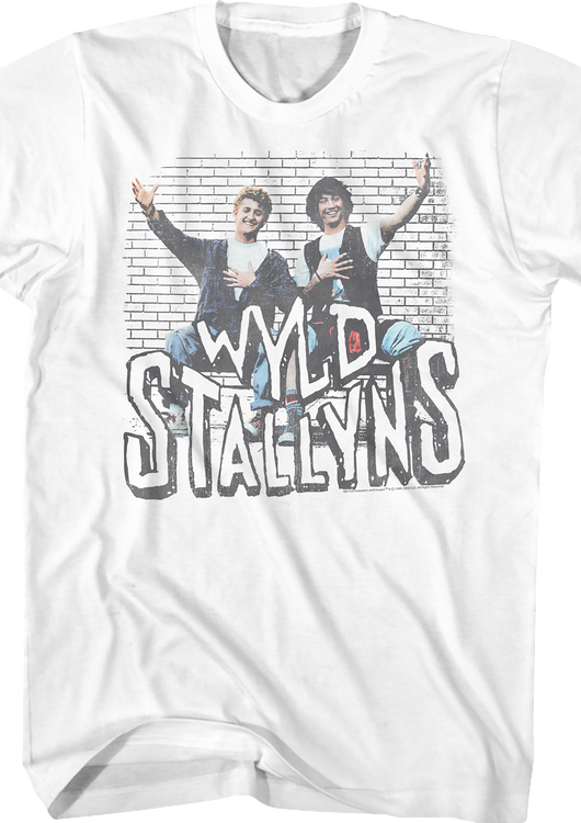 Wyld Stallyns Brick Wall Bill and Ted's Excellent Adventure T-Shirt - main product image