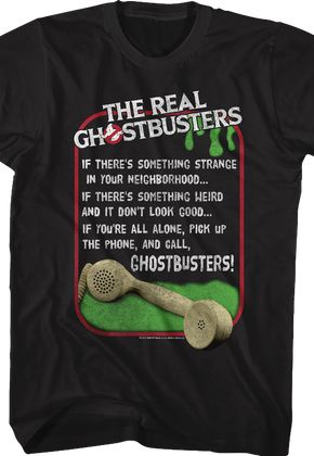 Theme Song Lyrics Real Ghostbusters T-Shirt
