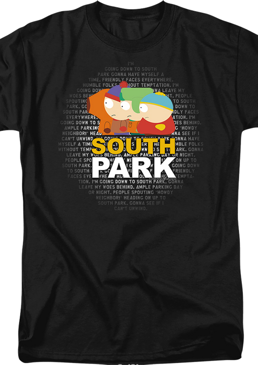 Theme Song Lyrics South Park T-Shirt - main product image