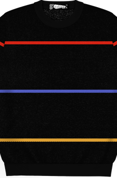 Theo Stripe Design Knitted Sweater