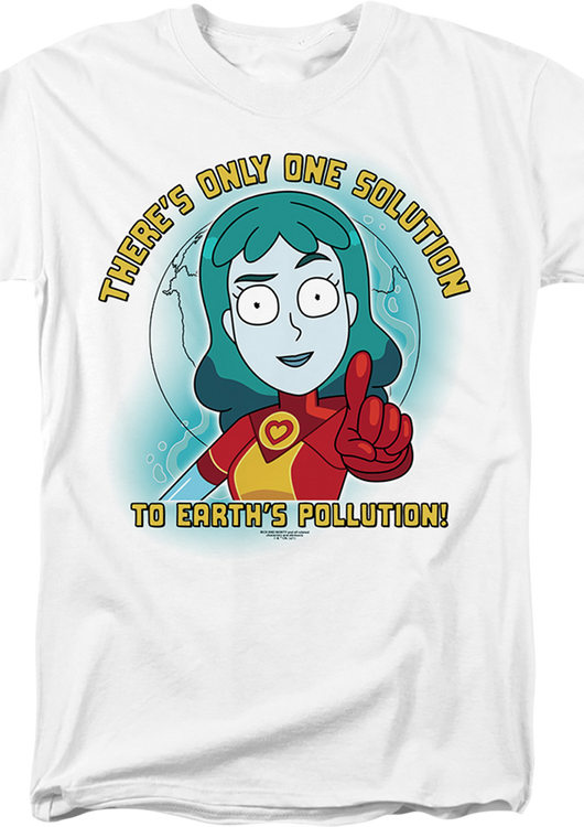 There's Only One Solution To Earth's Pollution Rick And Morty T-Shirt - main product image