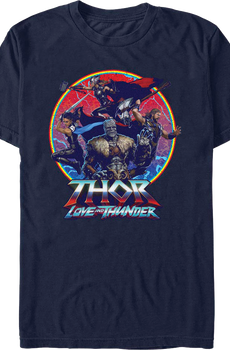 Thor Love And Thunder Retro Circle Marvel Comics T-Shirt