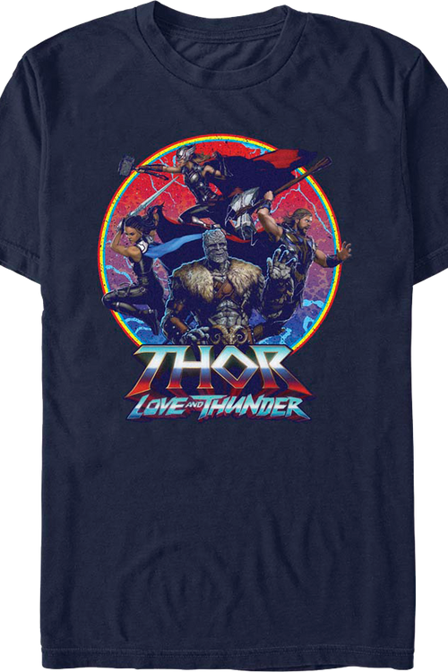 Thor Love And Thunder Retro Circle Marvel Comics T-Shirtmain product image