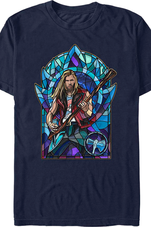 Thor Love And Thunder Stained Glass Window Marvel Comics T-Shirtmain product image