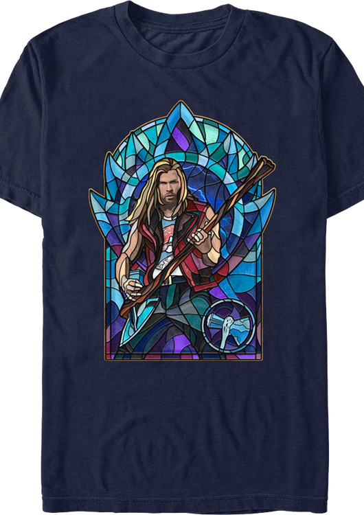 Thor Love And Thunder Stained Glass Window Marvel Comics T-Shirt - main product image
