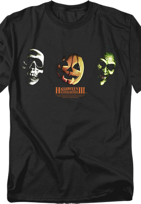 Three Scary Masks Halloween III Season of the Witch T-Shirt