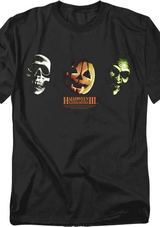 Three Scary Masks Halloween III Season of the Witch T-Shirt - main product image