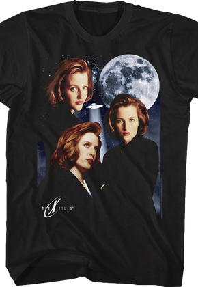 Three Scully Moon X-Files T-Shirt