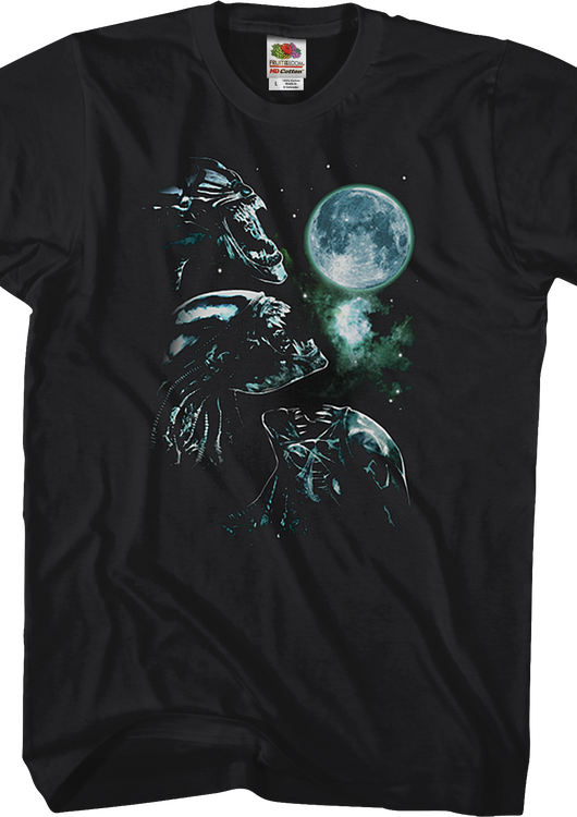 Three Xenomorph Moon Alien T-Shirt - main product image